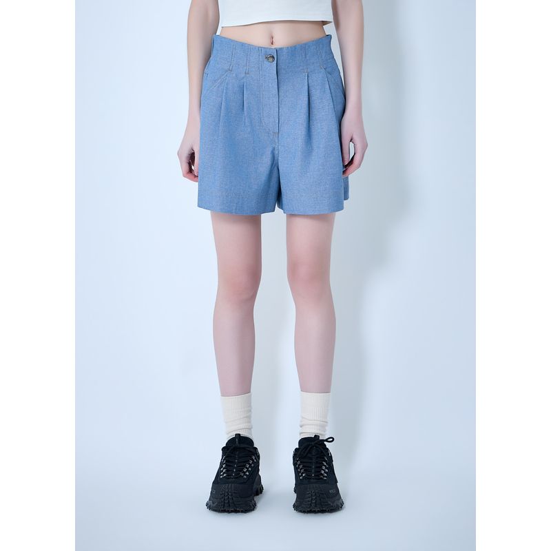 Moncler Grenoble Women High-Waisted Pleated Shorts